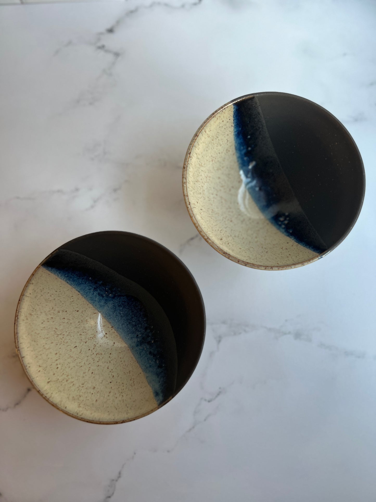 Matte Black and Birch Ombre Bowls