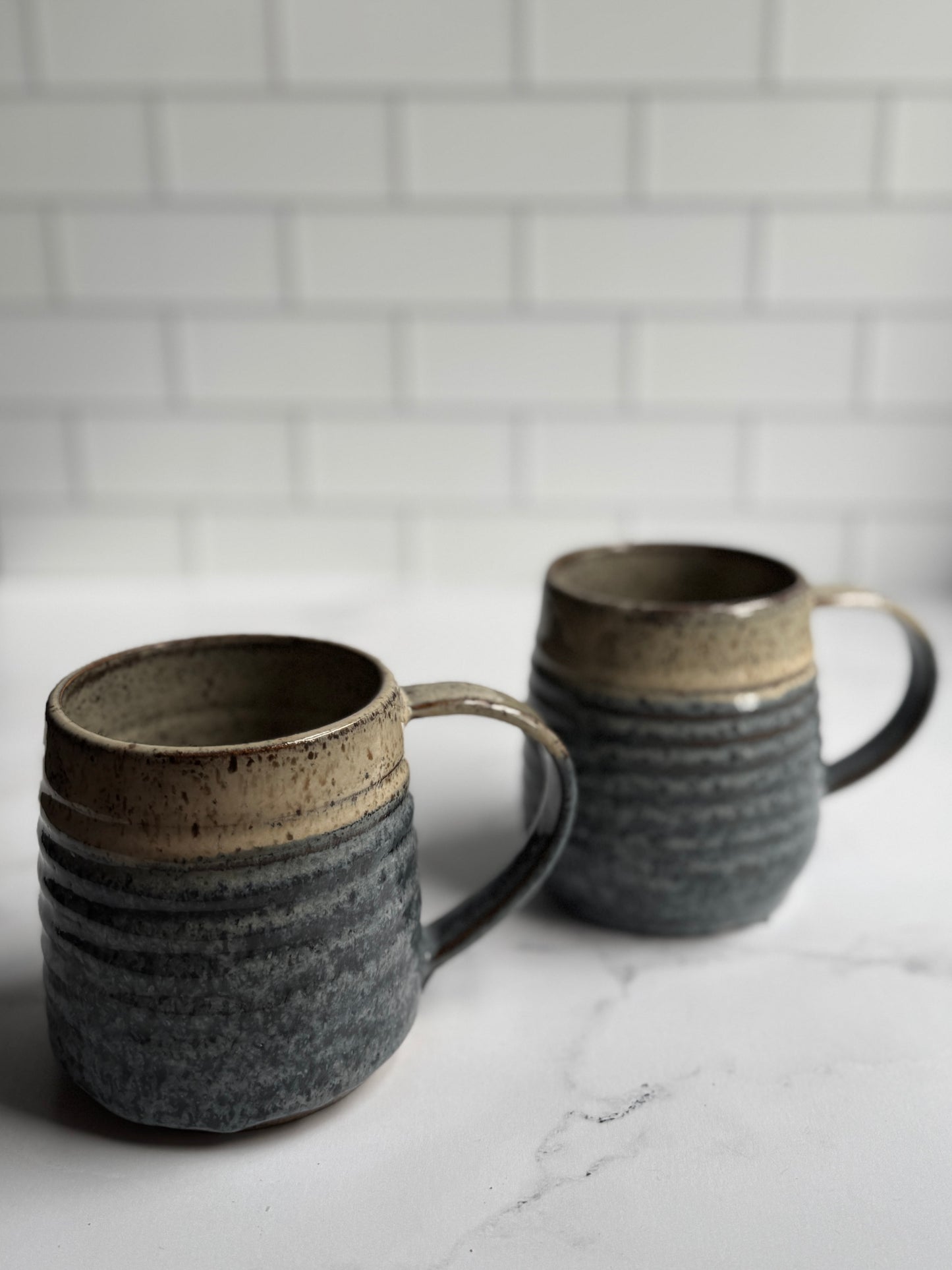 Birch Blue Textured Mug