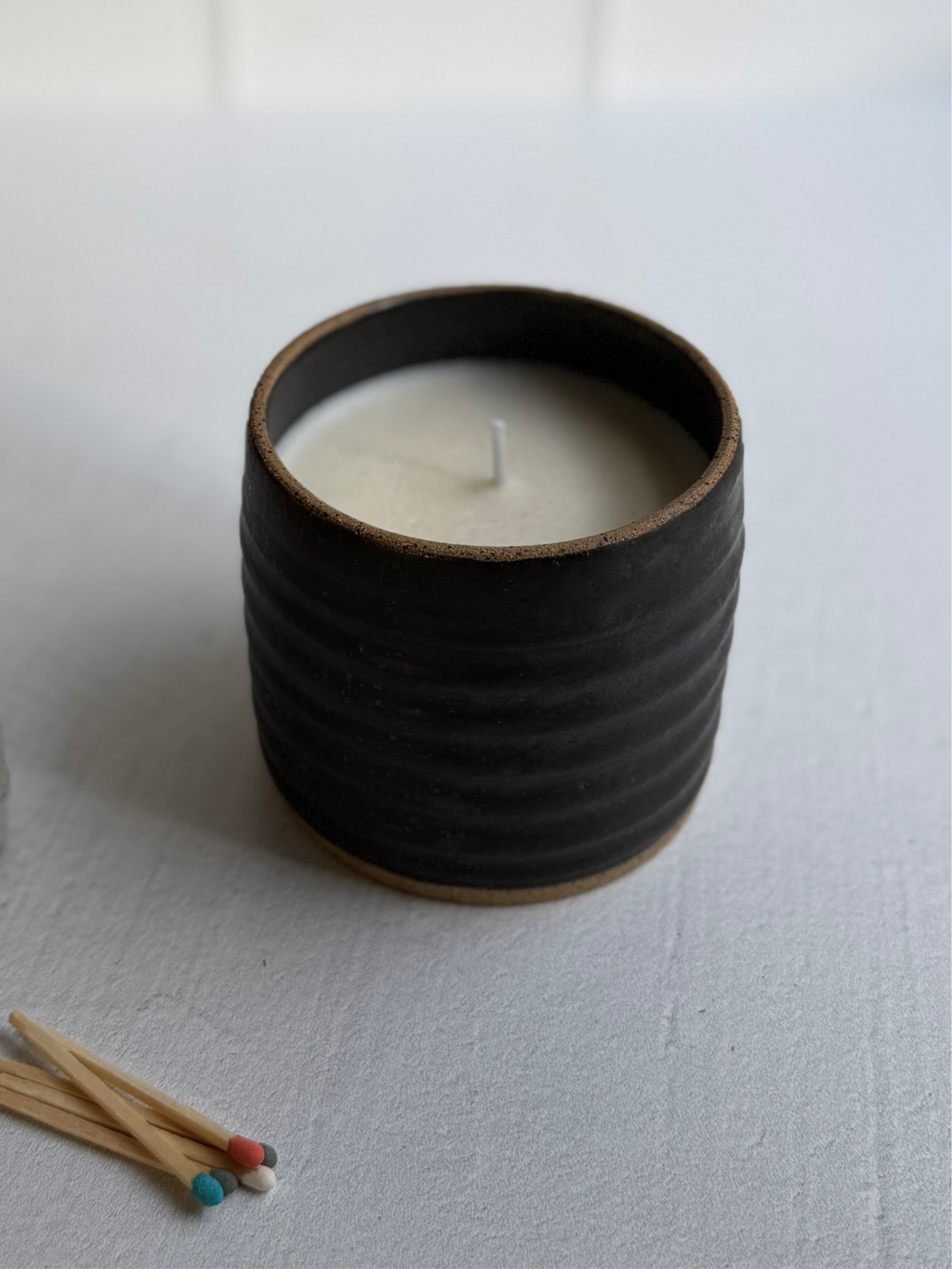 Handmade textured candle