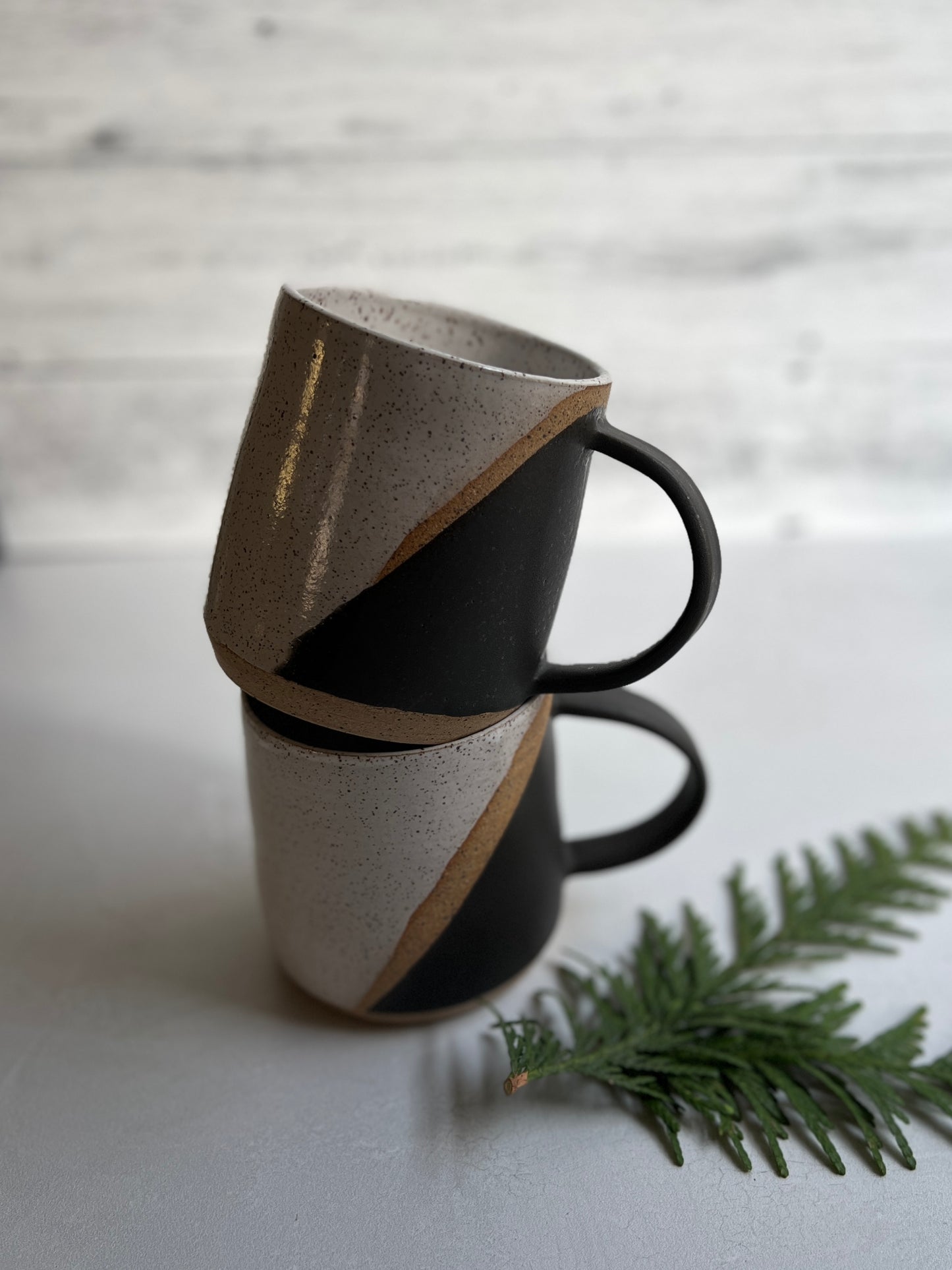 Black,White, Brown Mug