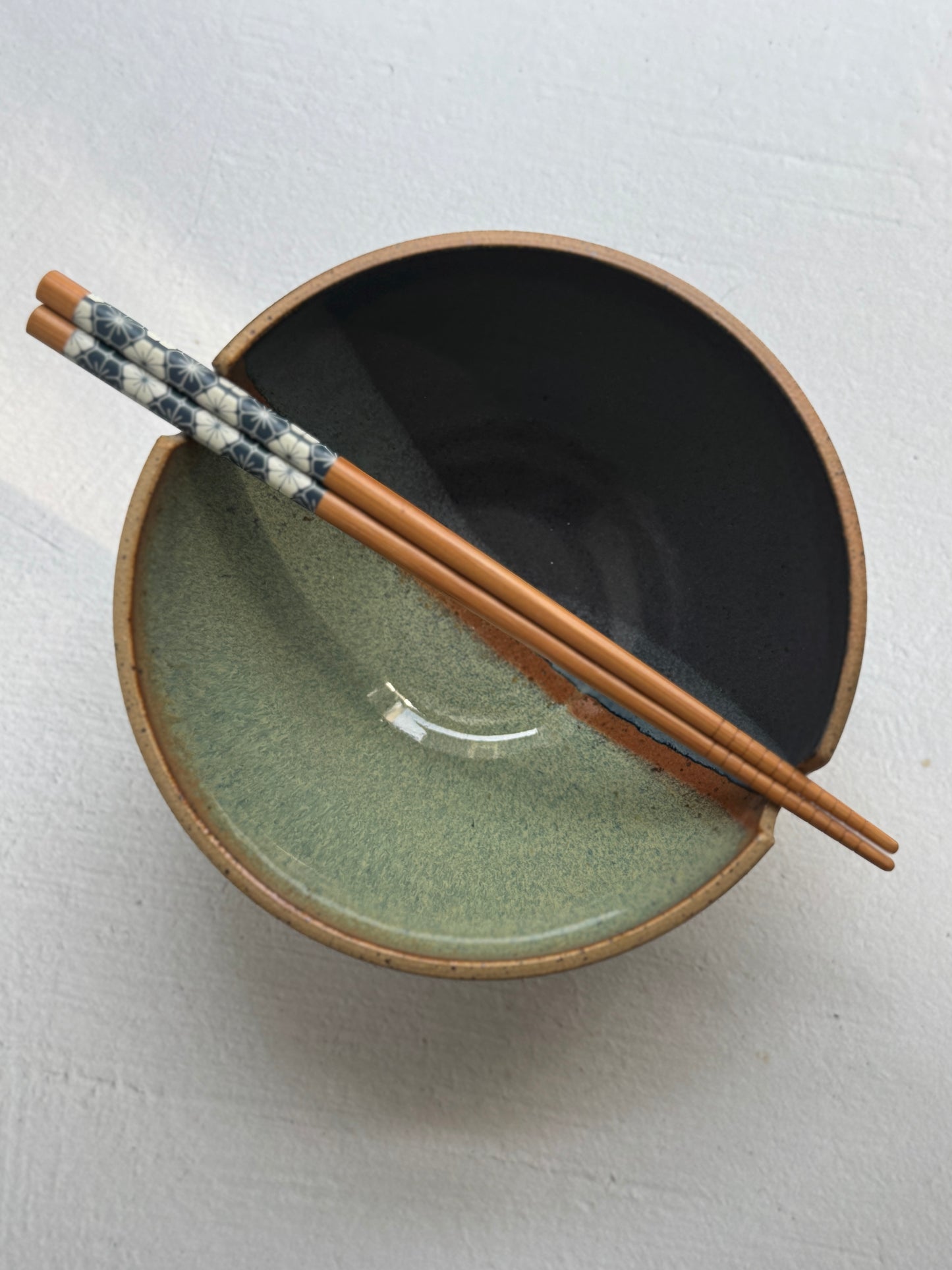 Indigo Green Ombre Ramen Bowls