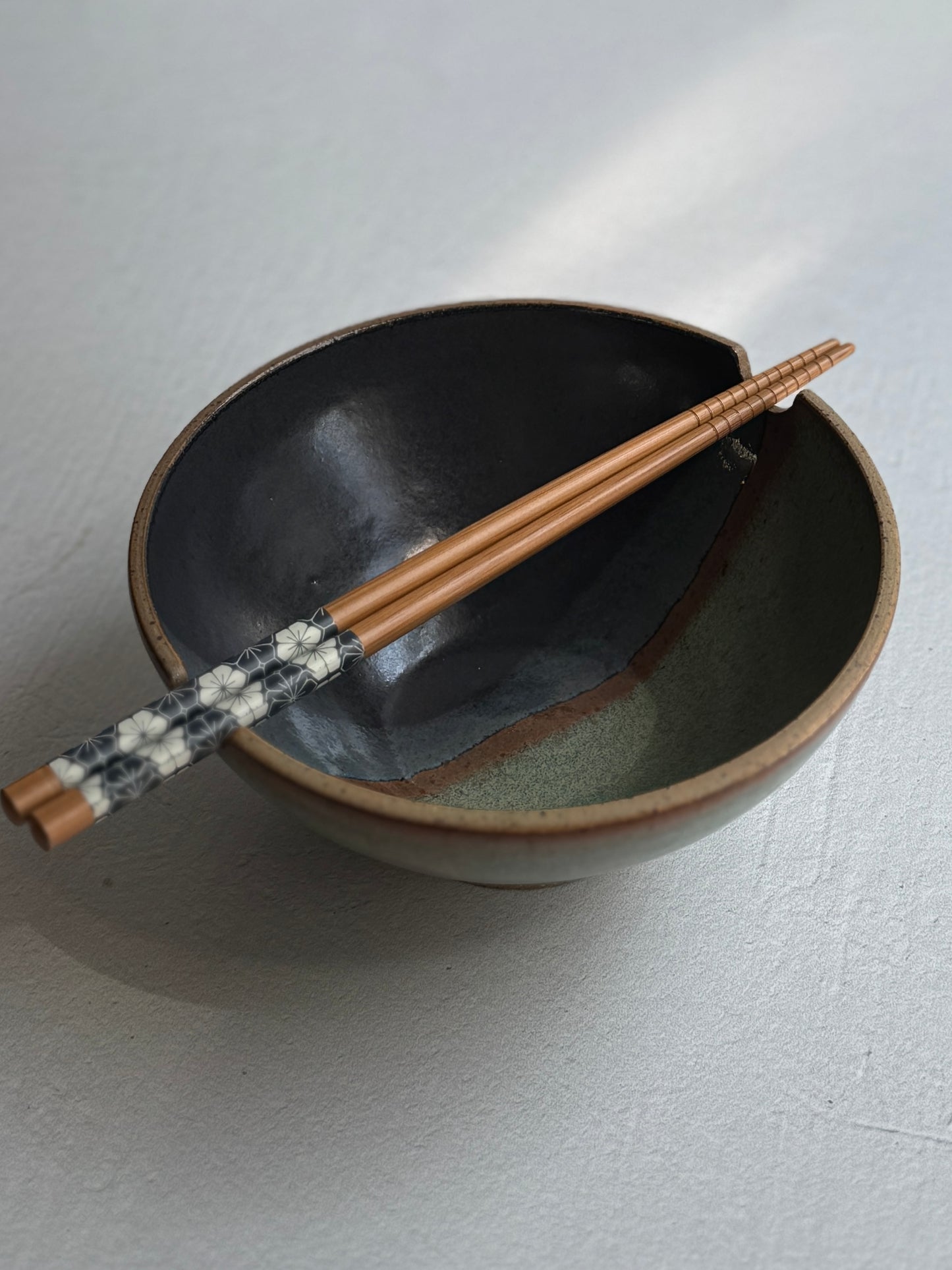 Indigo Green Ombre Ramen Bowls