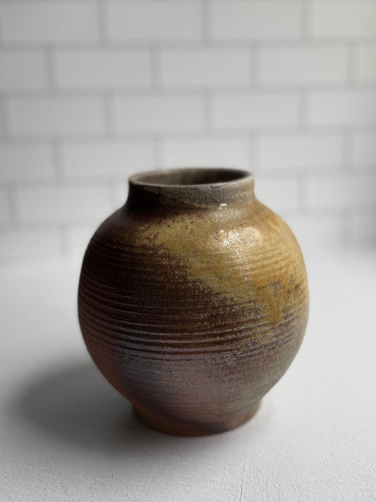Wood Fired Moon Vase