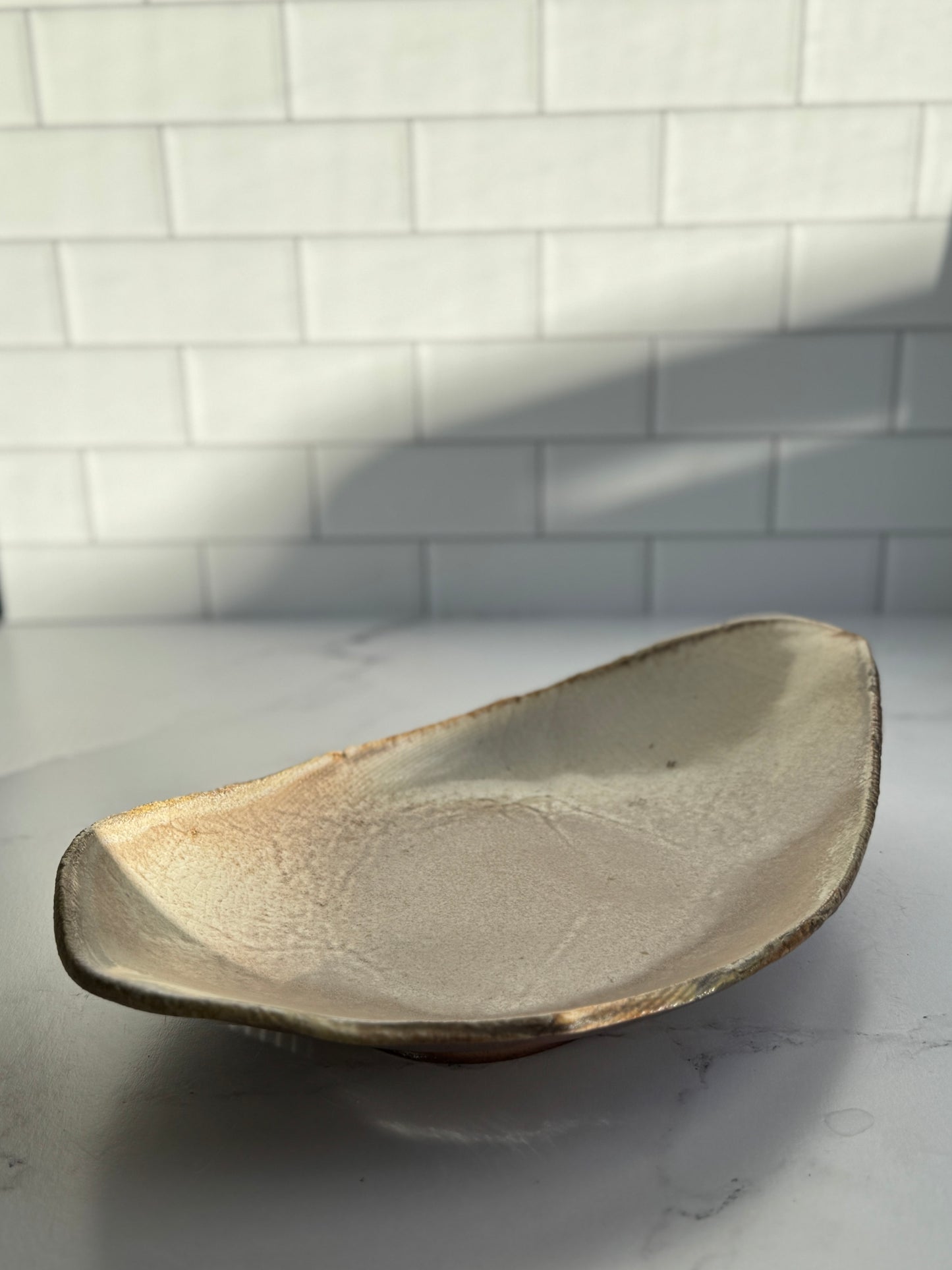 Shino Wood Fired Slab Platter