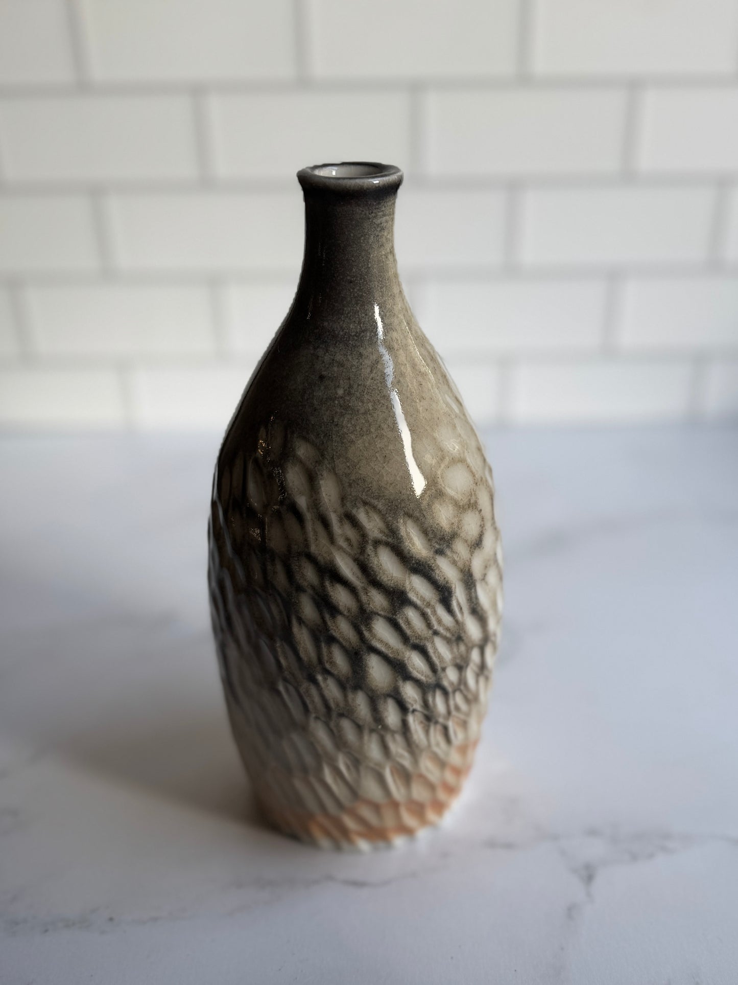 Feather Textured Vases