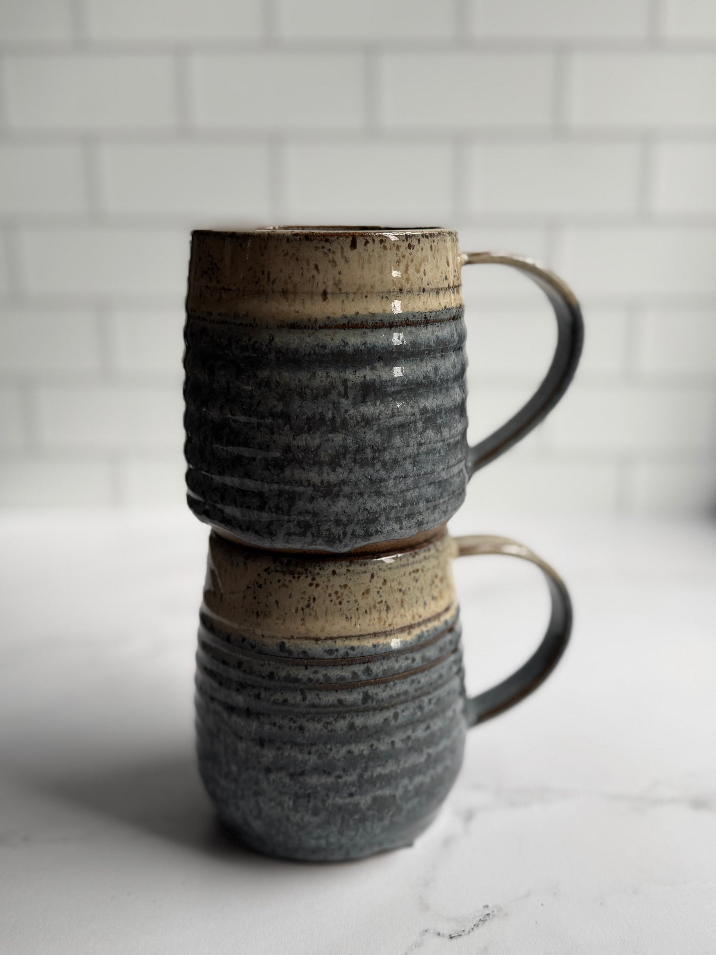 Birch Blue Textured Mug