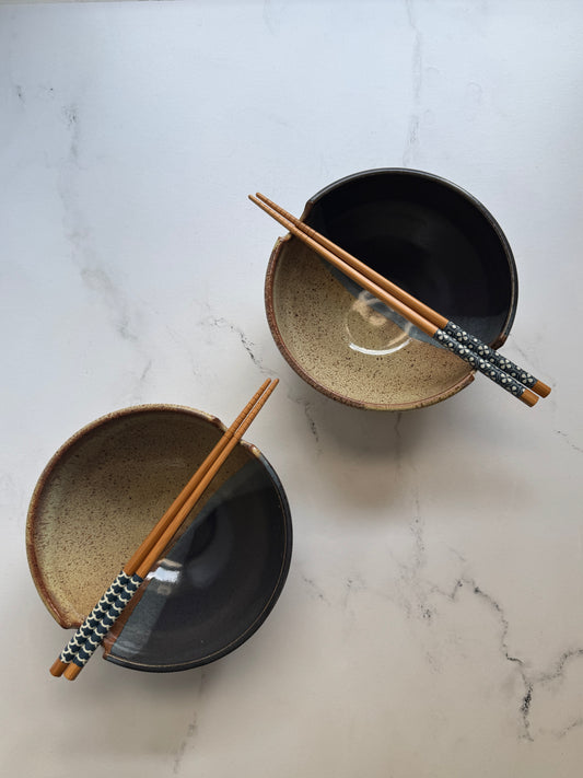 Indigo Celadon Ombre Ramen Bowls