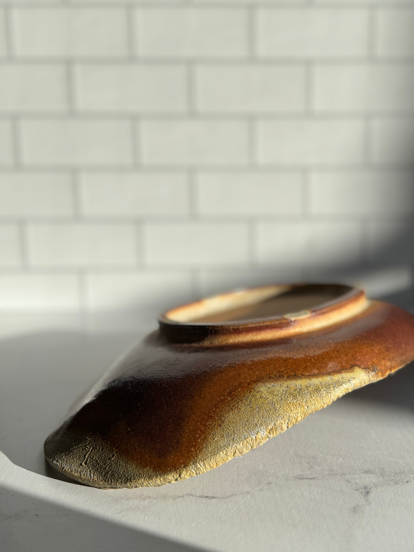Shino Wood Fired Slab Platter