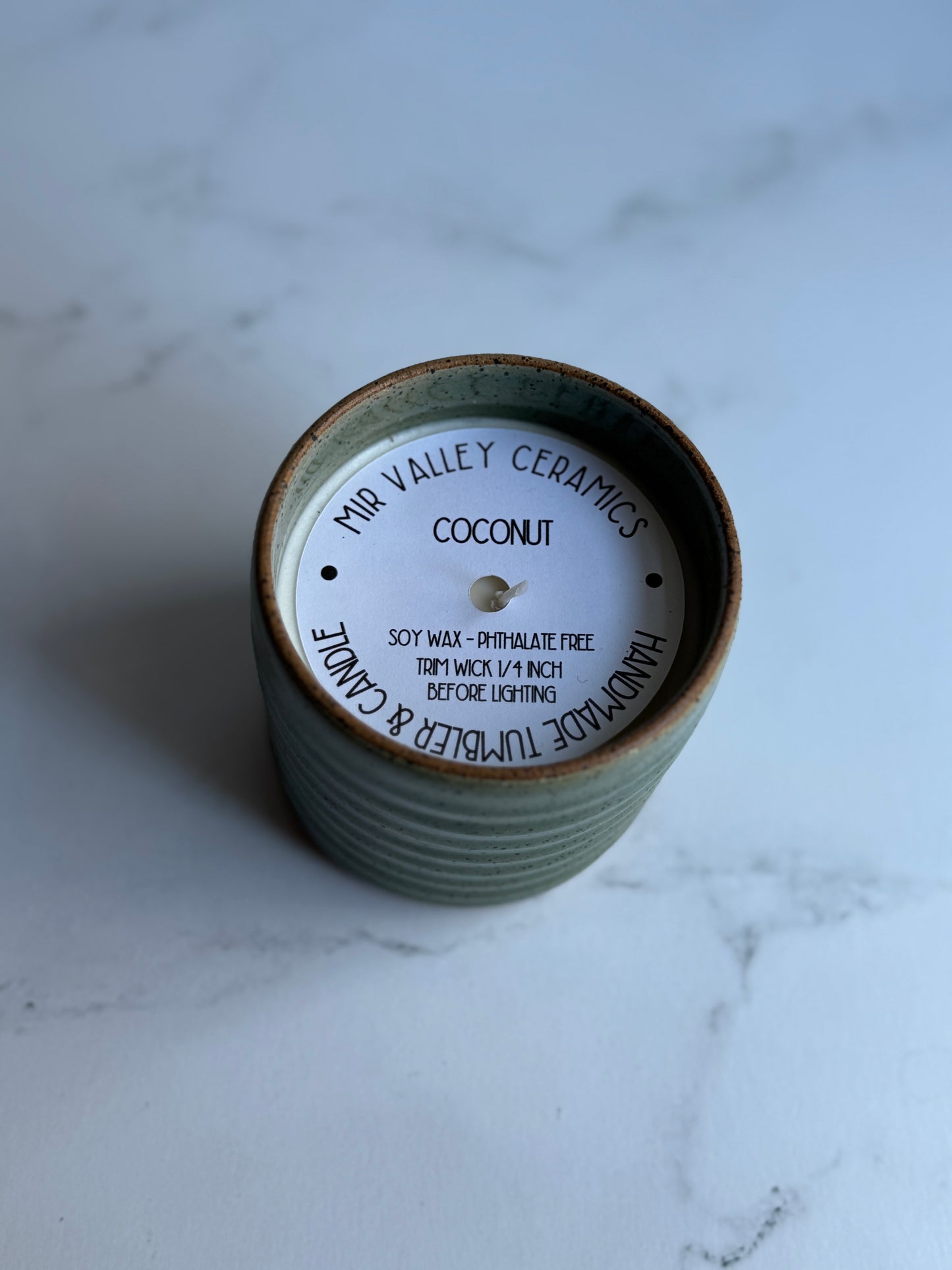 Handmade textured candle