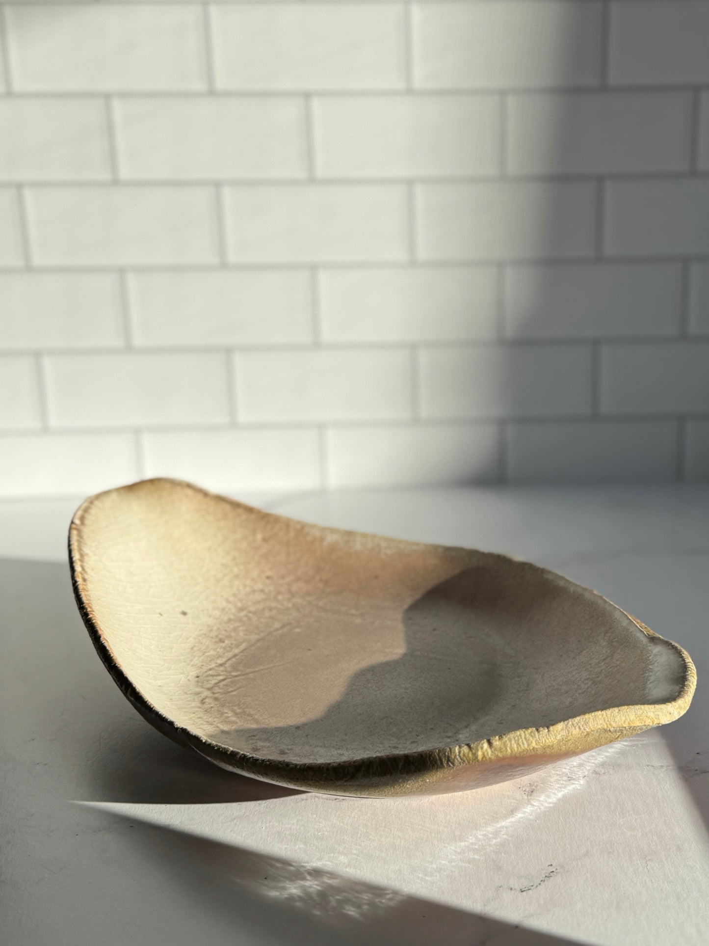 Shino Wood Fired Slab Platter
