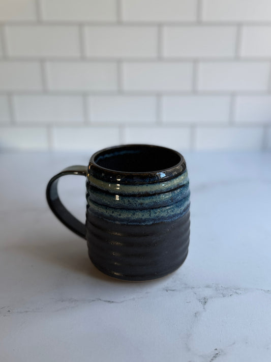 Black Drip Textured Mug