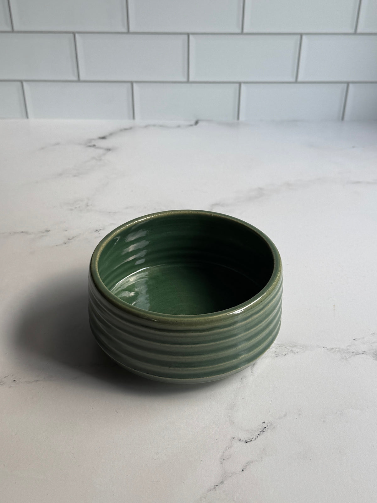 Textured Translucent Green Bowl (Small)
