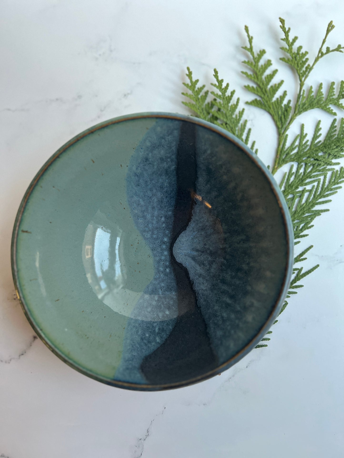 Blue Green Ombre Bowl