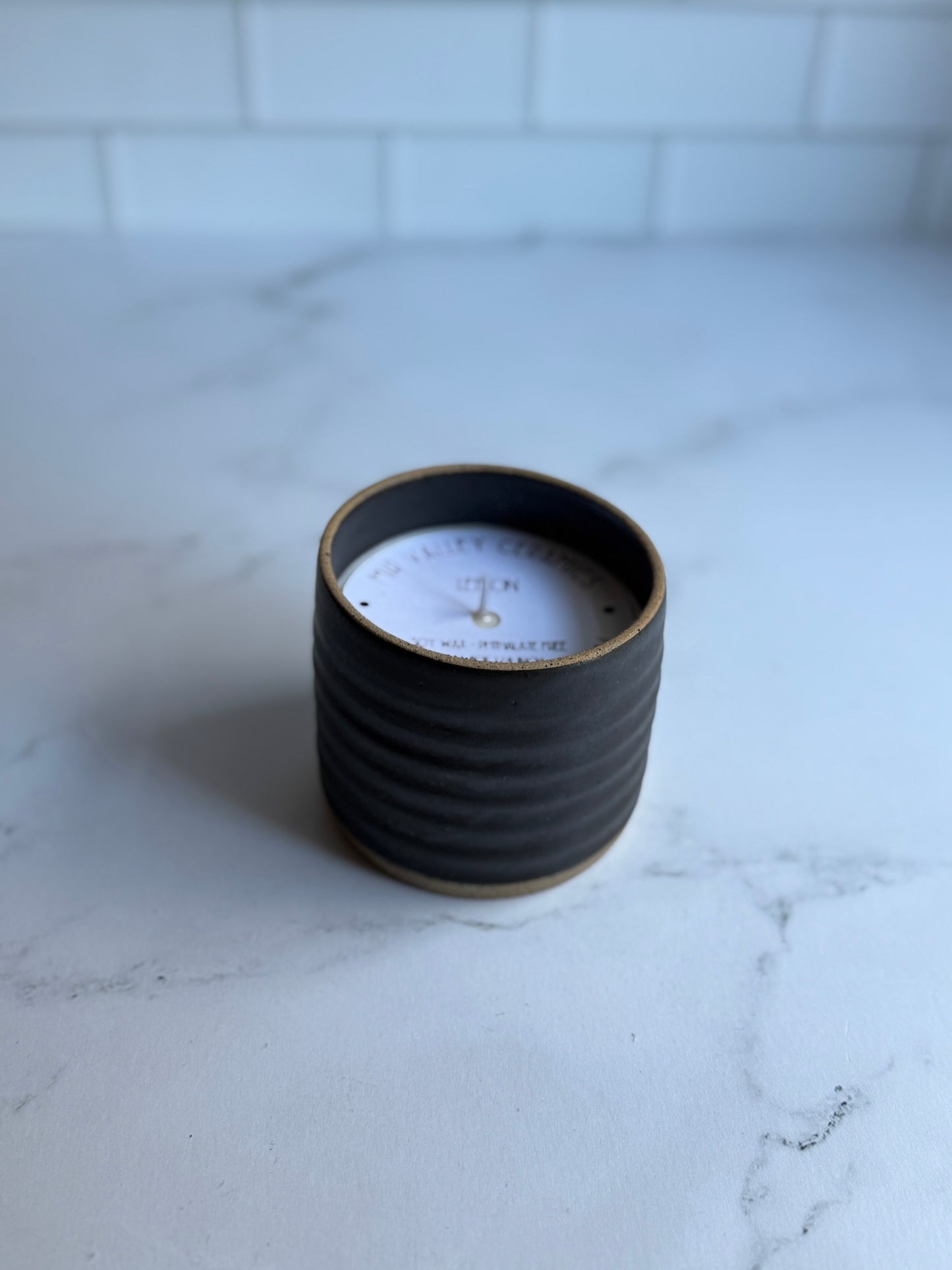 Handmade textured candle