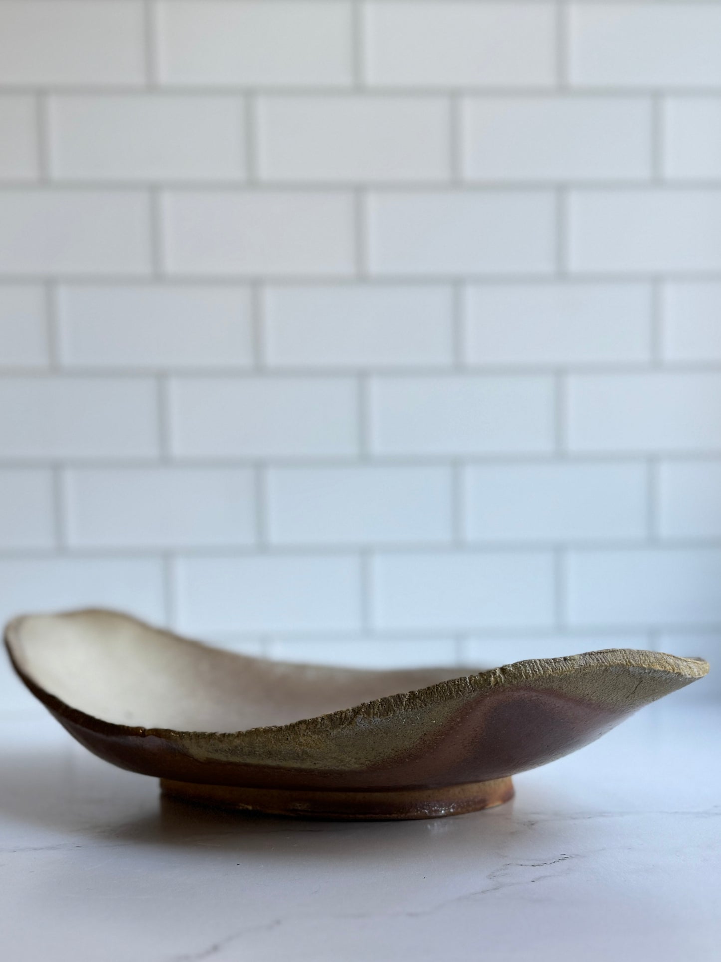 Shino Wood Fired Slab Platter