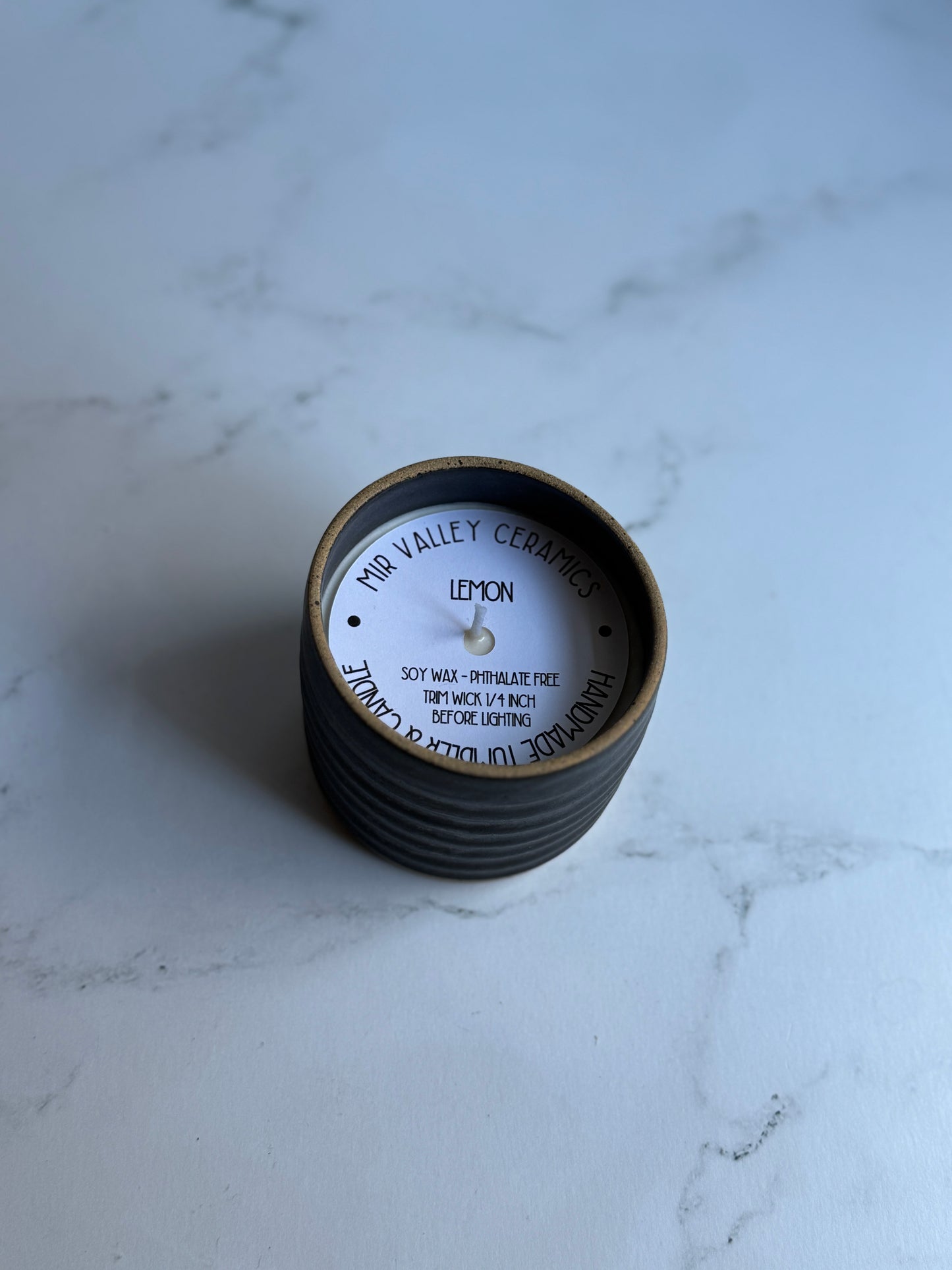 Handmade textured candle