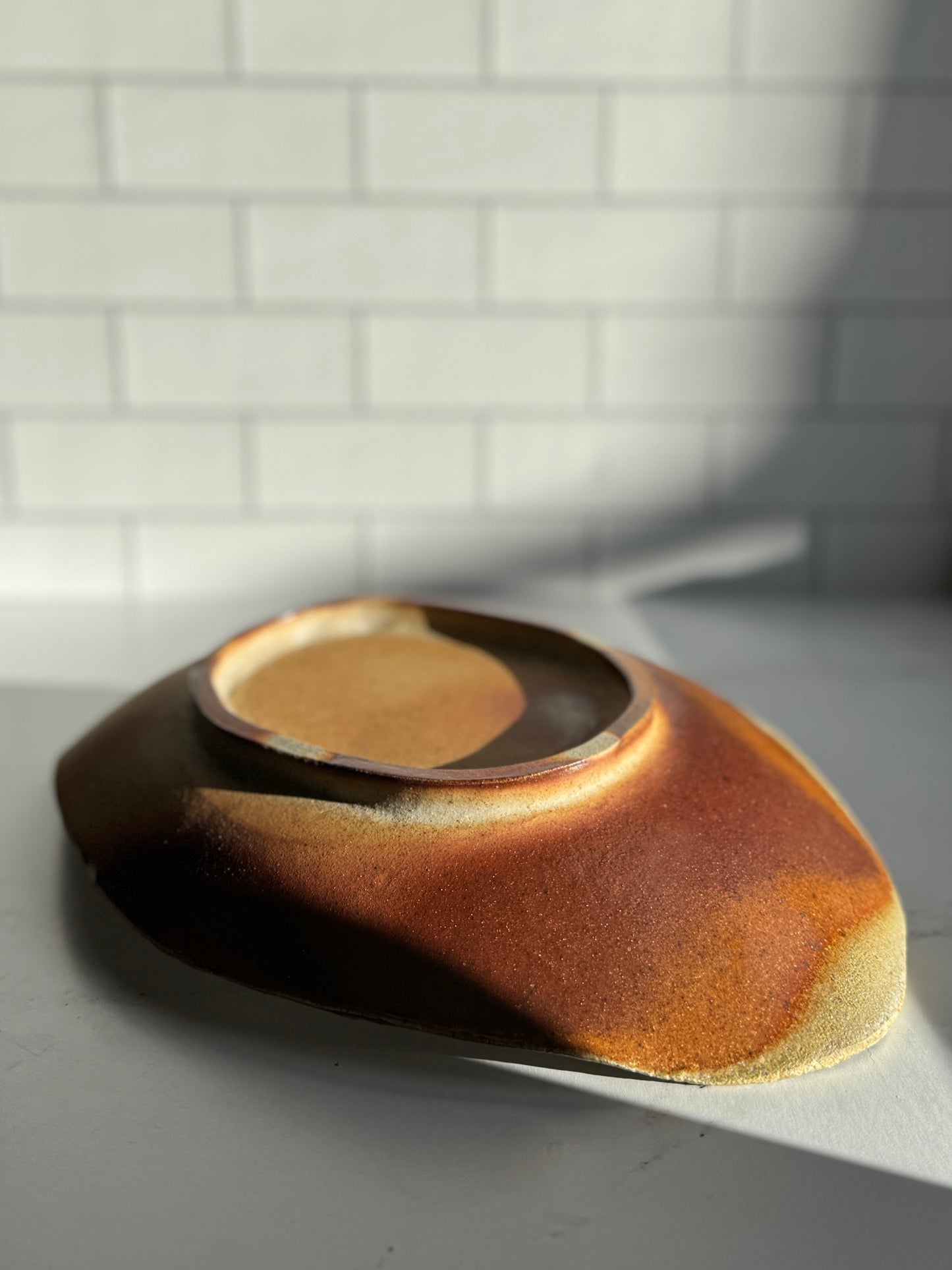 Shino Wood Fired Slab Platter