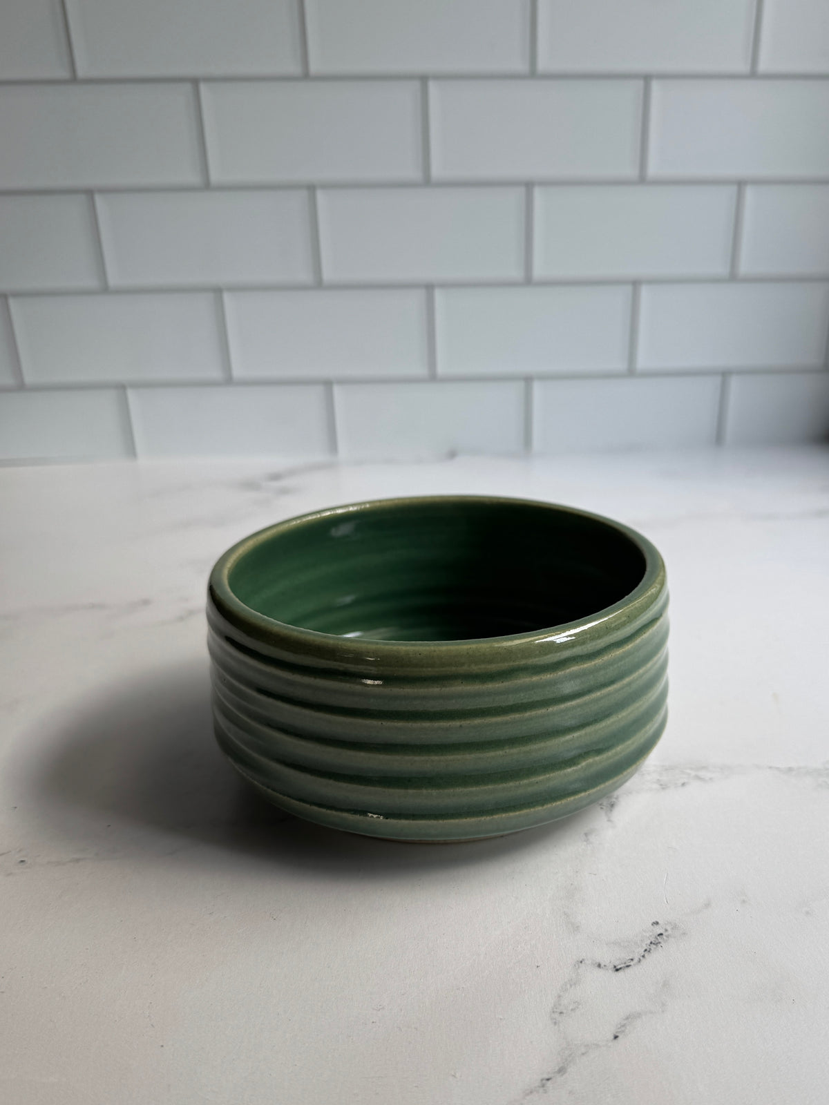 Textured Translucent Green Bowl (Small)