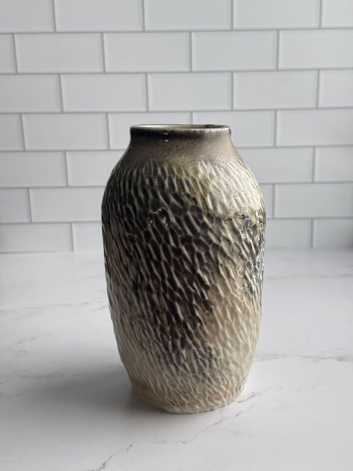 Feather Textured Vase